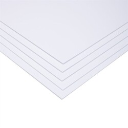 2 mm 70x100 cm Fotoblok (Straforlu Maket Kartonu) Beyaz 5 Adet - 1