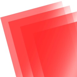 A4 PVC Asetat 160 Micron Şeffaf Kırmızı - 1