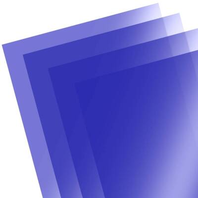 A4 PVC Asetat 160 Micron Şeffaf Mavi - 1