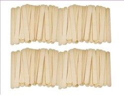 Ahşap Mini Dondurma Çubuğu NATUREL 100'lü Paket (55 mm) - 1