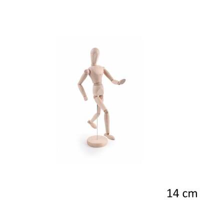 Ahşap Model Mankeni İnsan Figürü 14 cm. - 1