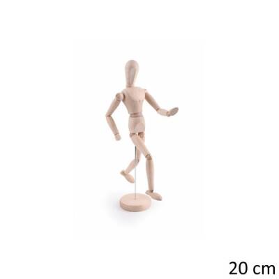 Ahşap Model Mankeni İnsan Figürü 20 cm. - 1