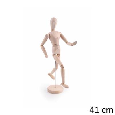 Ahşap Model Mankeni İnsan Figürü 41 cm. Kadın - 1