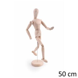 Ahşap Model Mankeni İnsan Figürü 50 cm. Kadın - 1