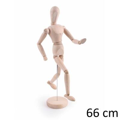 Ahşap Model Mankeni İnsan Figürü 66 cm. Kadın - 1
