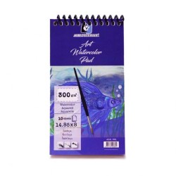 Alex Schoeller Art Watercolour Pad 14,85x8 cm Spiralli Suluboya Defteri 300 gr 10 yp - 1