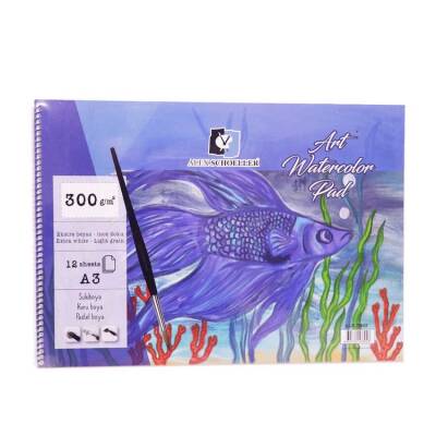 Alex Schoeller Art Watercolour Pad A3 Spiralli Suluboya Defteri 300 gr 12 yp - 1