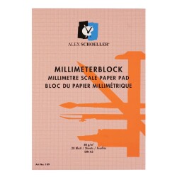 Alex Schoeller Milimetrik Blok A3 20 Sayfa Kırmızı - 1