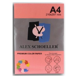 Alex Schoeller Renkli Fotokopi Kağıdı A4 500'lü Paket FOSFORLU PEMBE ALX-742 - 1