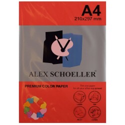 Alex Schoeller Renkli Fotokopi Kağıdı A4 500'lü Paket KIRMIZI ALX-650 - 1