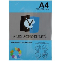 Alex Schoeller Renkli Fotokopi Kağıdı A4 500'lü Paket KOYU MAVİ ALX-620 - 1