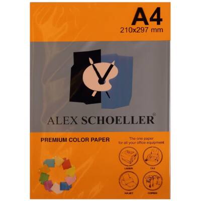 Alex Schoeller Renkli Fotokopi Kağıdı A4 500'lü Paket KOYU SARI ALX-610 - 1