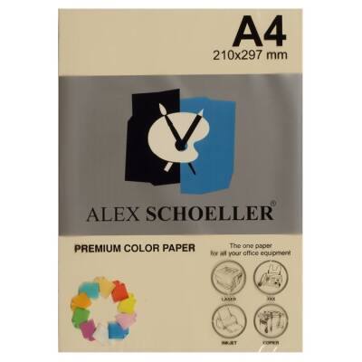 Alex Schoeller Renkli Fotokopi Kağıdı A4 500'lü Paket KREM ALX-510 - 1
