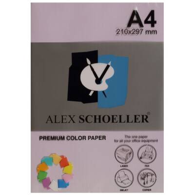 Alex Schoeller Renkli Fotokopi Kağıdı A4 500'lü Paket LİLA ALX-585 - 1