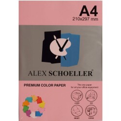 Alex Schoeller Renkli Fotokopi Kağıdı A4 500'lü Paket PEMBE ALX-570 - 1