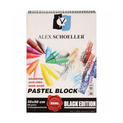 Alex Schoeller SİYAH Pastel Fon Blok 220 gr. 35x50 cm. 15 Sayfa - 1