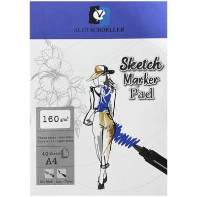 Alex Schoeller Sketch Marker Pad A4 160 gr 40 yp - 1