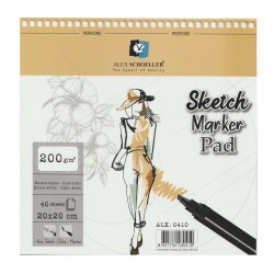 Alex Schoeller Sketch Marker Pad Spiralli 20x20 cm 200 gr 40 yp - 1