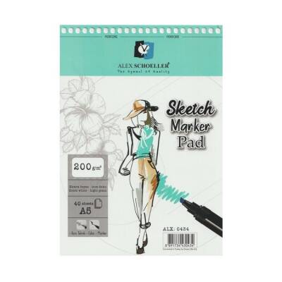 Alex Schoeller Sketch Marker Pad Spiralli A5 200 gr 40 yp - 1