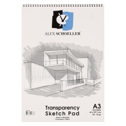Alex Schoeller Transparency Sketch Pad Eskiz Bloğu 50/55 gr. A3 - Alex Schoeller