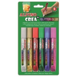 Alpino Crea+ Glitter Glue Simli Yapıştırıcı 6 Renk - 1