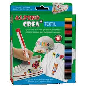 Alpino Crea Textil Kumaş Kalemi 10 Renk - 1