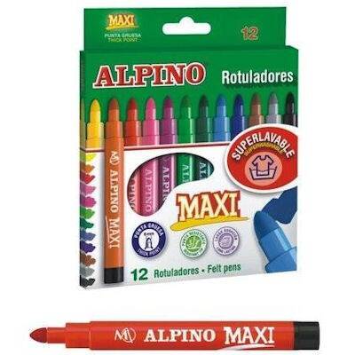 Alpino Maxi Keçeli Boya Kalemi 12 Renk - 1