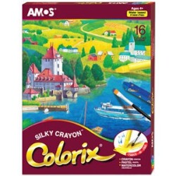 Amos Colorix Silky Crayon Üçü Bir Arada Boya 16 Renk - 1