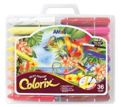 Amos Colorix Silky Crayon Üçü Bir Arada Boya 36 Renk - 1