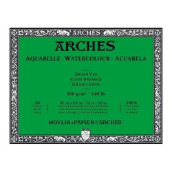 Arches Suluboya Blok Cold Press Natural White 185 gr 31x41 cm 20 Sayfa - 1