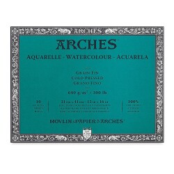Arches Suluboya Blok Cold Press Natural White 640 gr 31x41 cm 10 Sayfa - 1