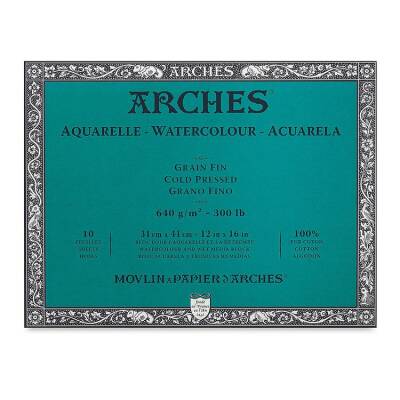 Arches Suluboya Blok Cold Press Natural White 640 gr 31x41 cm 10 Sayfa - 1