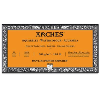 Arches Suluboya Blok Rough Natural White 300 gr 15x30 cm 20 Sayfa - 1