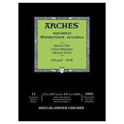 Arches Suluboya Defteri Cold Press Natural White 185 gr A4 15 Sayfa - 1