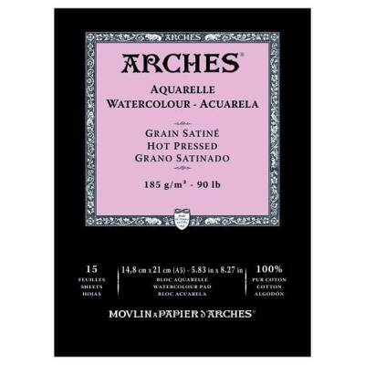 Arches Suluboya Defteri Hot Press Natural White 185 gr A5 15 Sayfa - 1