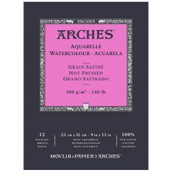Arches Suluboya Defteri Hot Press Natural White 300 gr 23x31 cm 12 Sayfa - 1