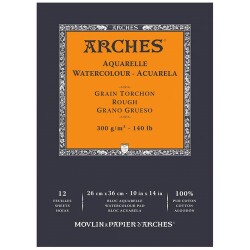 Arches Suluboya Defteri Rough Natural White 300 gr 26x36 cm 12 Sayfa - 1