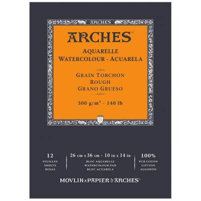 Arches Suluboya Defteri Rough Natural White 300 gr 26x36 cm 12 Sayfa - 1