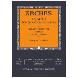 Arches Suluboya Defteri Rough Natural White 300 gr A5 12 Sayfa - 1