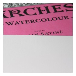 Arches Suluboya Kağıdı Hot Press Bright White 300 gr 56x76 cm Tabaka 10'lu Paket - 1