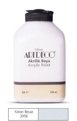 Artdeco Akrilik Boya 500 ml. 3008 KOTON BEYAZ - 1