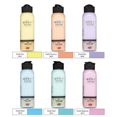 Artdeco Akrilik Boya 6x140 ml. PASTEL RENKLER - 1