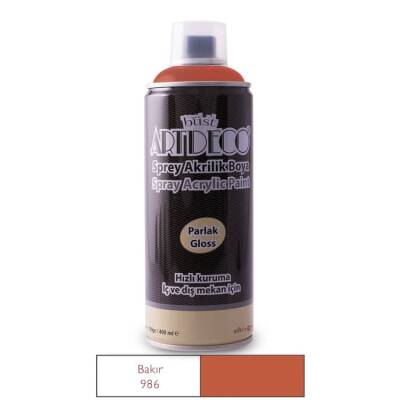 Artdeco Akrilik Sprey Boya 400 ml. METALİK BAKIR - 1