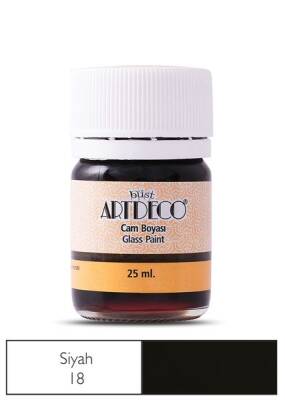 Artdeco Cam Vitray Boyası 25 ml. 18 SİYAH - 1