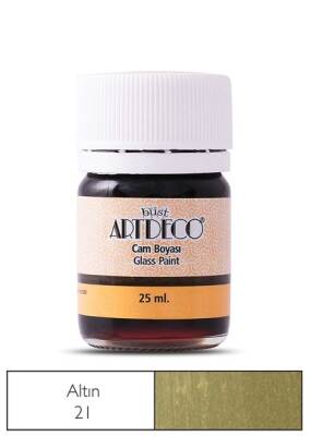 Artdeco Cam Vitray Boyası 25 ml. 21 METALİK ALTIN - 1