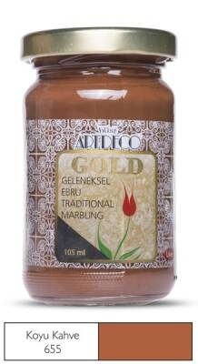 Artdeco Gold Geleneksel Ebru Boyası 105ml Koyu Kahve 655 S.1 - 1