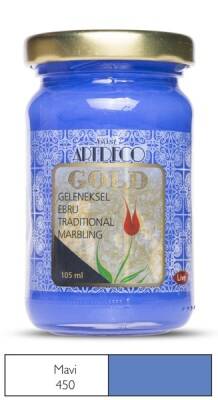 Artdeco Gold Geleneksel Ebru Boyası 105ml Mavi 450 S.1 - 1
