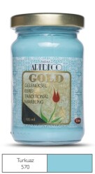 Artdeco Gold Geleneksel Ebru Boyası 105ml Turkuvaz 570 S.2 - 1