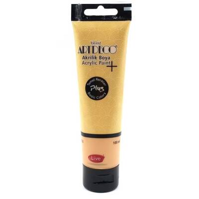 Artdeco Plus Metalik Akrilik Boya 100ml Tüp Altın 554 - 1