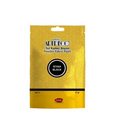 Artdeco Toz Kumaş Boyası 13 gr Siyah 1118 - 1